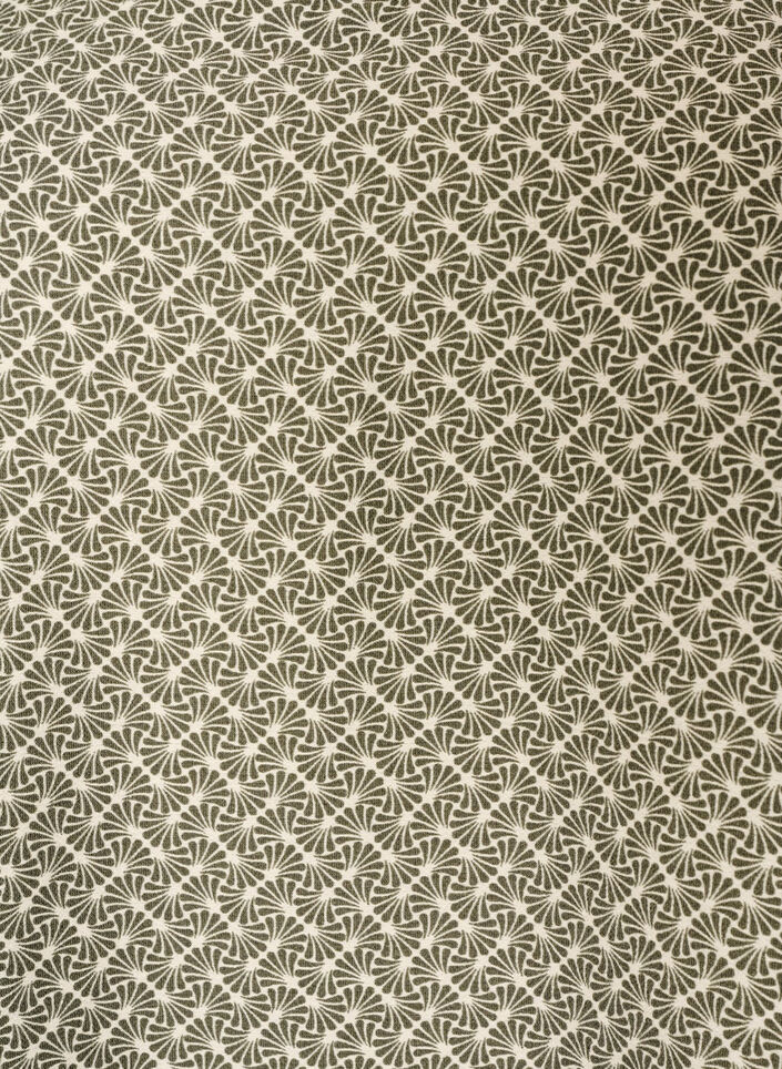 Blouse imprim&eacute;e en viscose avec manches 3/4, Vert Kaki, Packshot image number 2