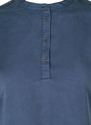 Robe à manches longues bouffantes, Dark blue denim, Packshot image number 2