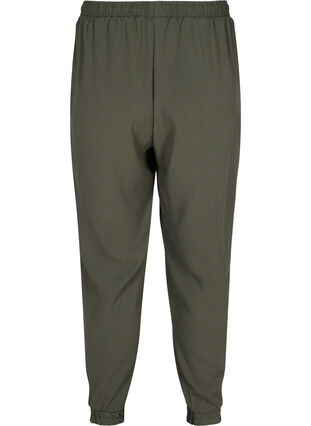 Pantalon avec poches et ourlet élastique, Dark Olive, Packshot image number 1