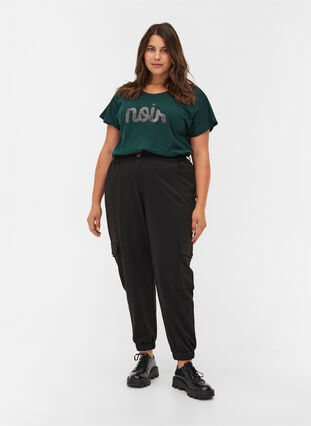 T-shirt en coton bio à col rond, Ponderosa Pine, Model image number 3
