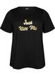 T-shirt imprim&eacute;, Noir, Packshot image number 0