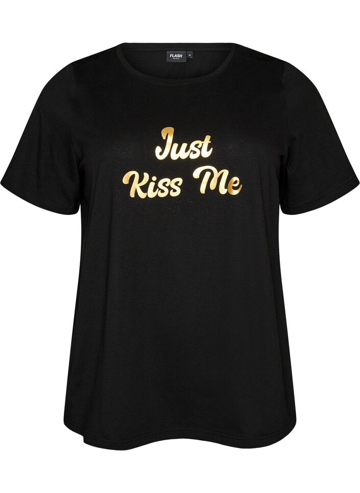 T-shirt imprim&eacute;, Noir, Packshot image number 0