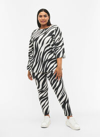 Leggings avec imprimé zébré, White Zebra, Model