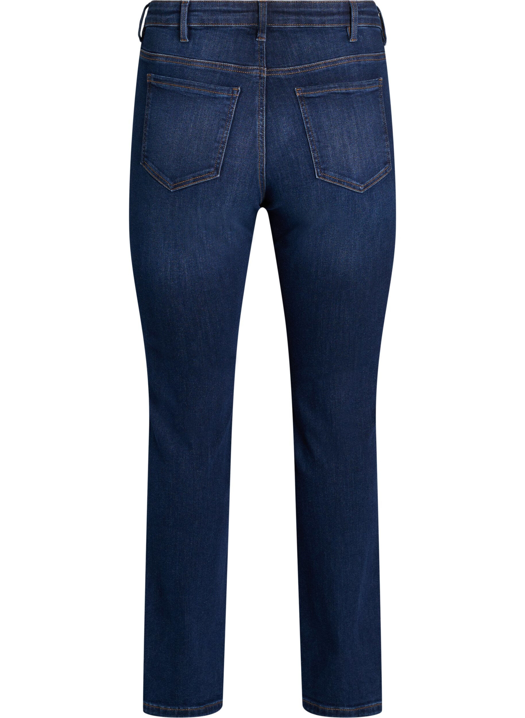 Zizzi Jean coupe slim &agrave; taille standard, Dark Blue, Packshot image number 1