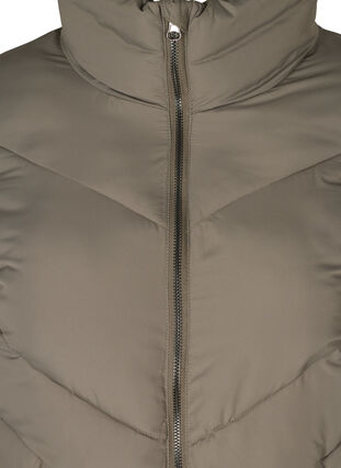 Lange jas met hoge hals, Army Grey as sample, Packshot image number 2