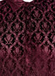 Robe courte à motif velours, Bordeaux, Packshot image number 2