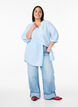 Geruite tuniek met 3/4 mouwen, Blauw, Model image number 1
