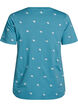T-shirt en coton biologique avec motifs brod&eacute;s, Bleu, Packshot image number 1