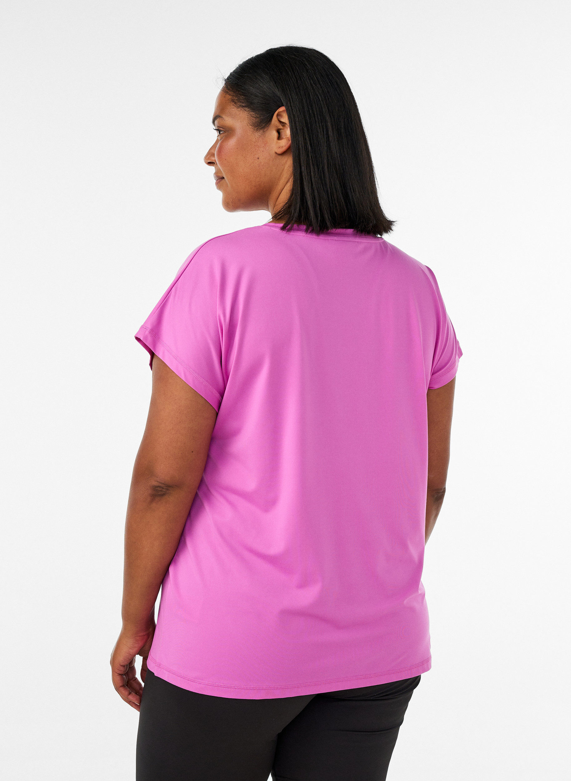 ZizziEffen gekleurd trainingsshirt, Paars, Model image number 2