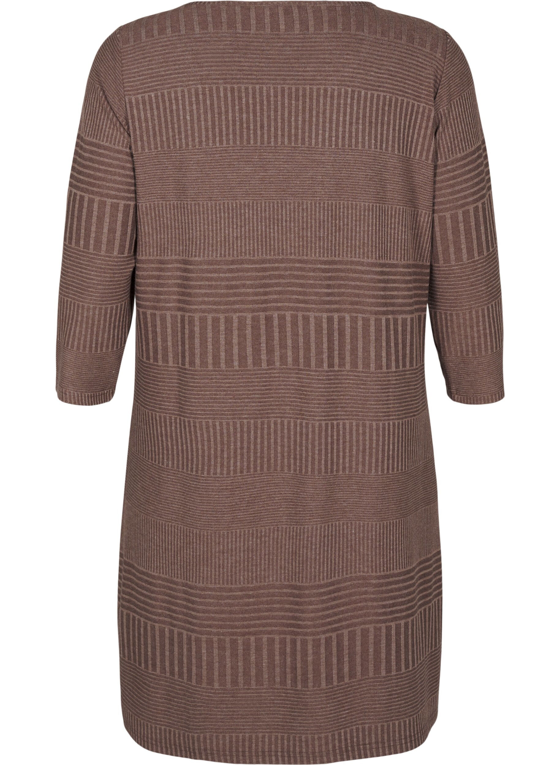 Zizzi Robe avec manches 3/4 et motif ray&eacute;, Ch. Martini Mel., Packshot image number 1