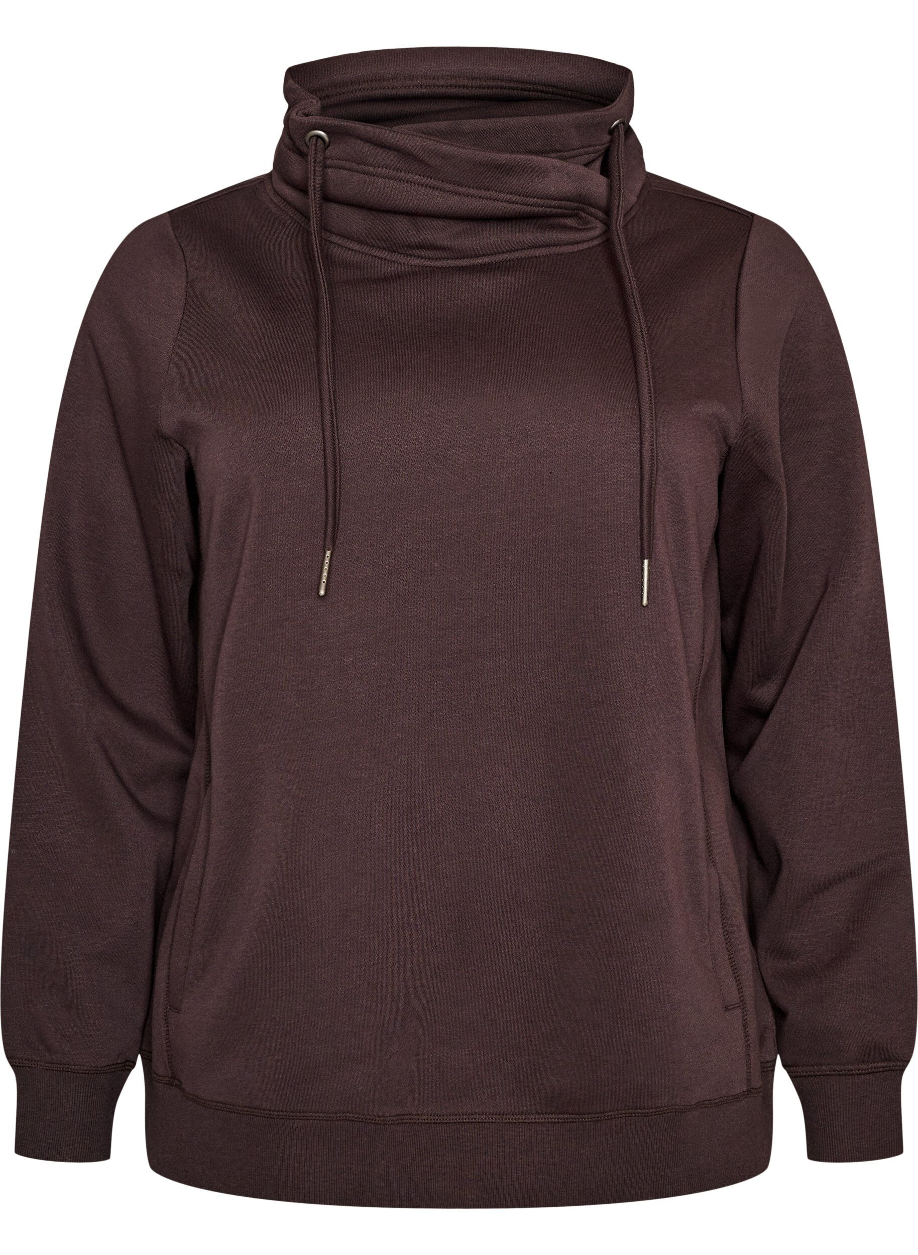 FLASH - Sweatshirt met hoge kraag en zakken