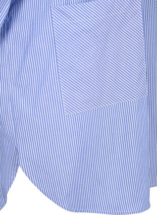 Chemise rayée ample en coton, Baja Blue Stripe, Packshot image number 3