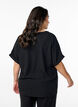 Luchtige blouse met korte mouwen, Zwart, Model image number 2