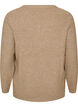 Gem&ecirc;leerde gebreide blouse met ronde hals, Beige, Packshot image number 1