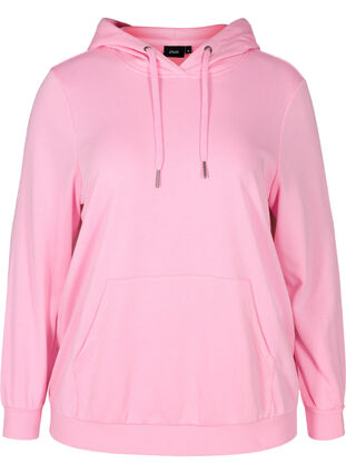 Sweatshirt met capuchon en zak, Prism Pink, Packshot image number 0
