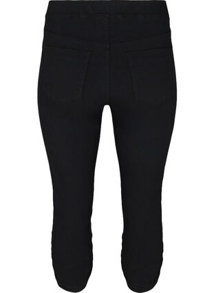 Effen capri jeans in viscosemix, Black, Packshot image number 1