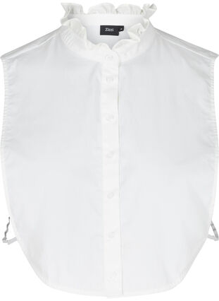 Col de chemise ample avec bordure à volants, Bright White, Packshot image number 0