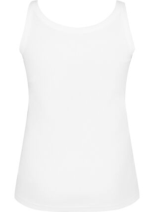 Débardeur en coton côtelé, Bright White, Packshot image number 1