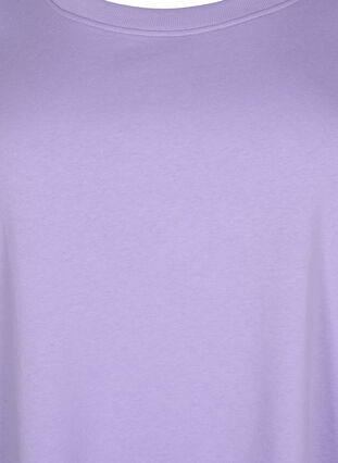 Sweaterjurk met korte mouwen en splitjes, Lavender, Packshot image number 2