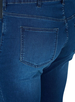 Super slim fit Amy jeans met elastiek in de taille, Dark blue denim, Packshot image number 3