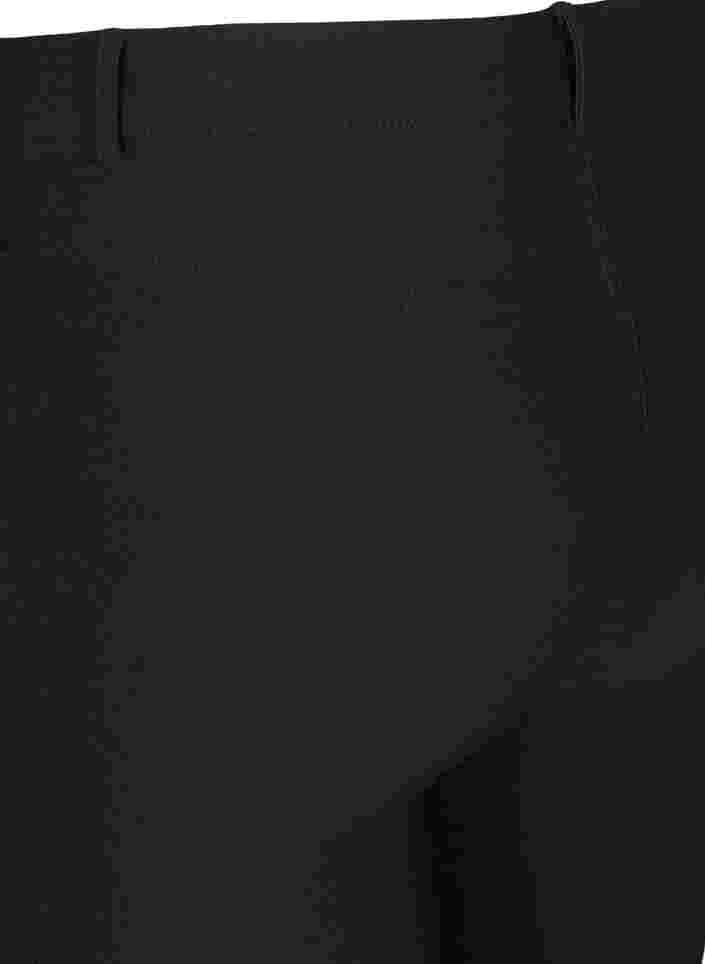 Nauwsluitende capri broek in viscosemix, Black, Packshot image number 3