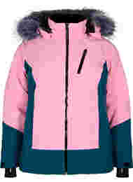 Ski jas met afneembare capuchon, Sea Pink Comb, Packshot