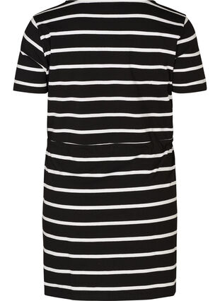 Korte jurk, Black w. white stripes , Packshot image number 1