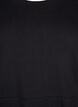 Effen katoenen jurk met korte mouwen, Black Solid, Packshot image number 2