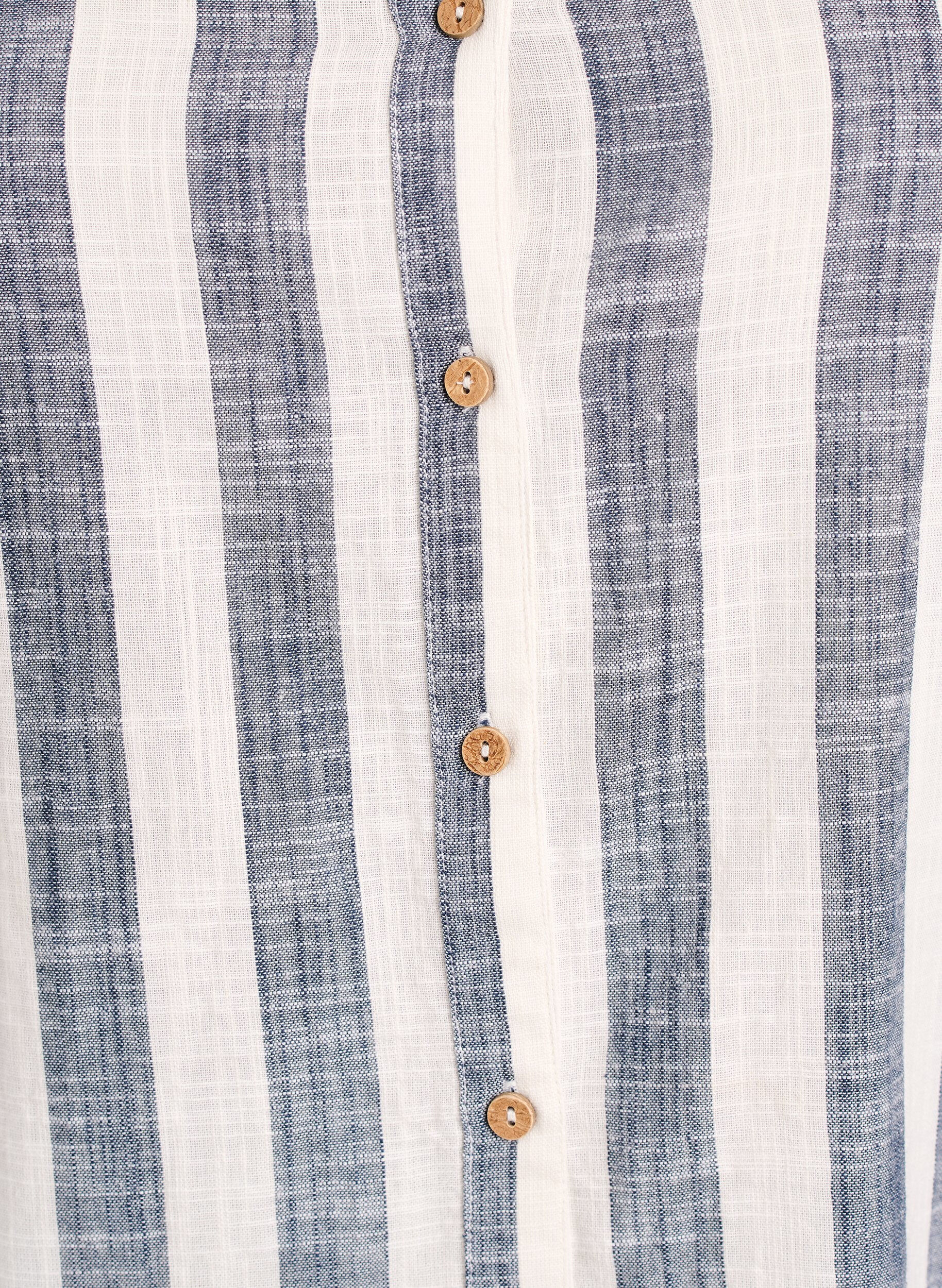 ZizziKatoenen blouse met V-hals, Blauw, Packshot image number 2