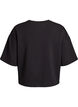 T-shirt court coupe ample en mélange de modal, Noir, Packshot image number 1