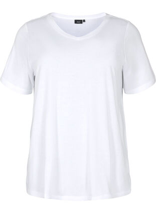 T-shirt à manches courtes avec forme en A, Bright White, Packshot image number 0