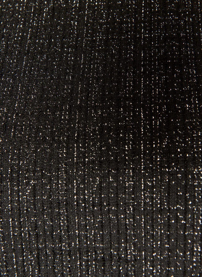 Robe courte boucl&eacute;e avec fils paillet&eacute;s, Noir, Packshot image number 2