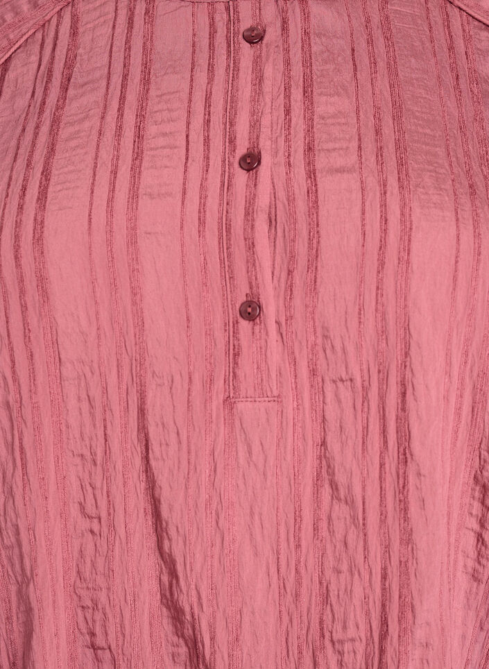 Blouse met ton-sur-ton textuur en knopen, Roze, Packshot image number 2