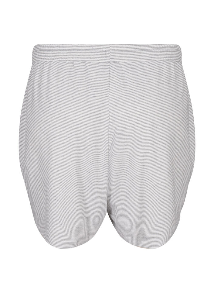 Gestreepte pyjamashorts met hoge taille, LGM Stripe, Packshot image number 1