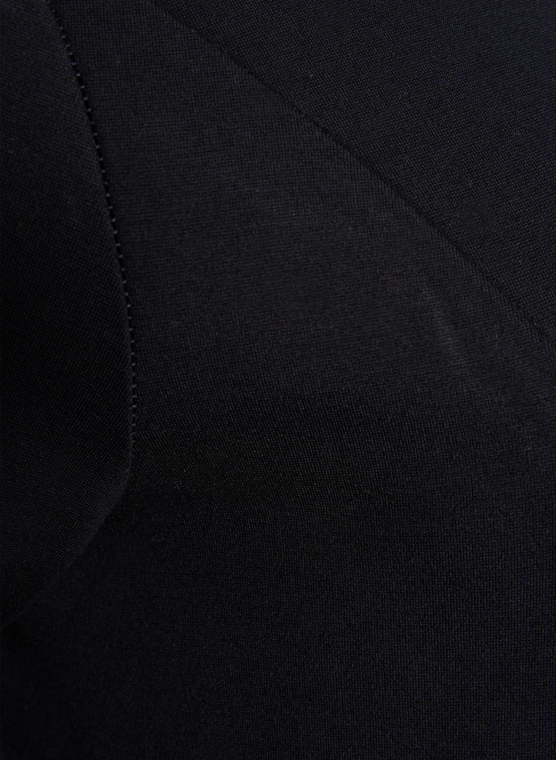 ZizziEffen jurk met 3/4-mouwen en split, Black, Packshot image number 3