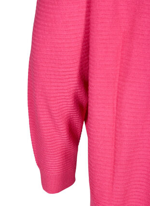 Blouse tricotée à encolure ronde, Hot Pink, Packshot image number 3