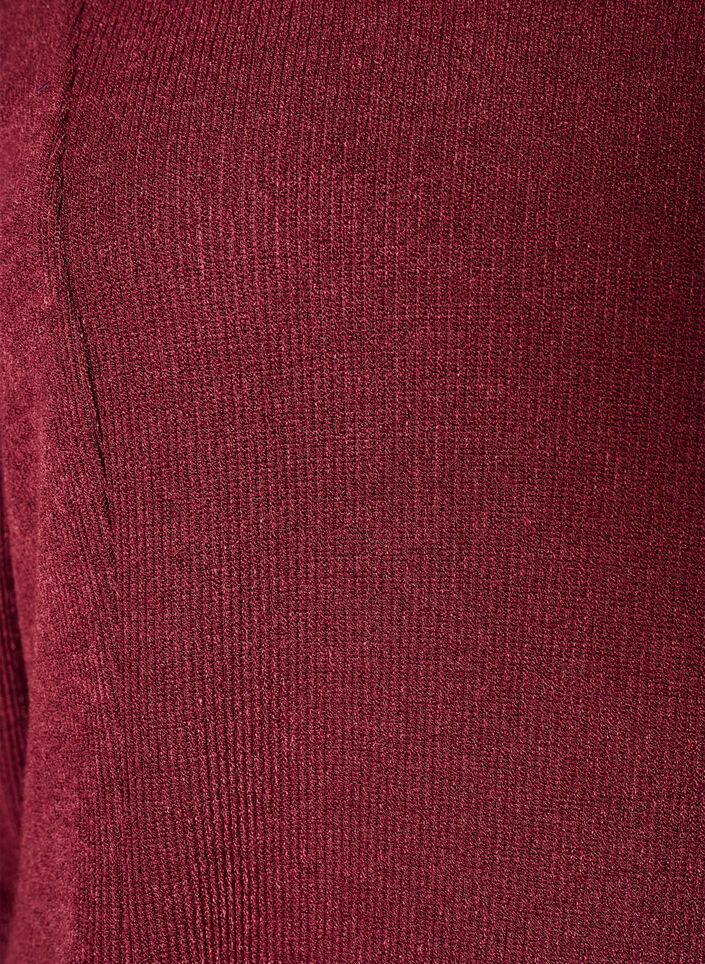 Jersey blouse met een geribde textuur en een A-lijn pasvorm, Rood, Packshot image number 2