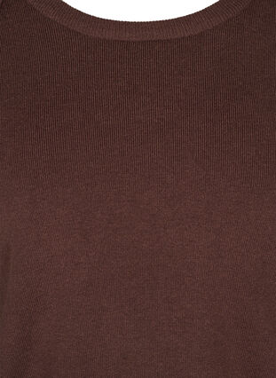 Pull tricotée avec encolure arrondie, Coffee Bean, Packshot image number 2