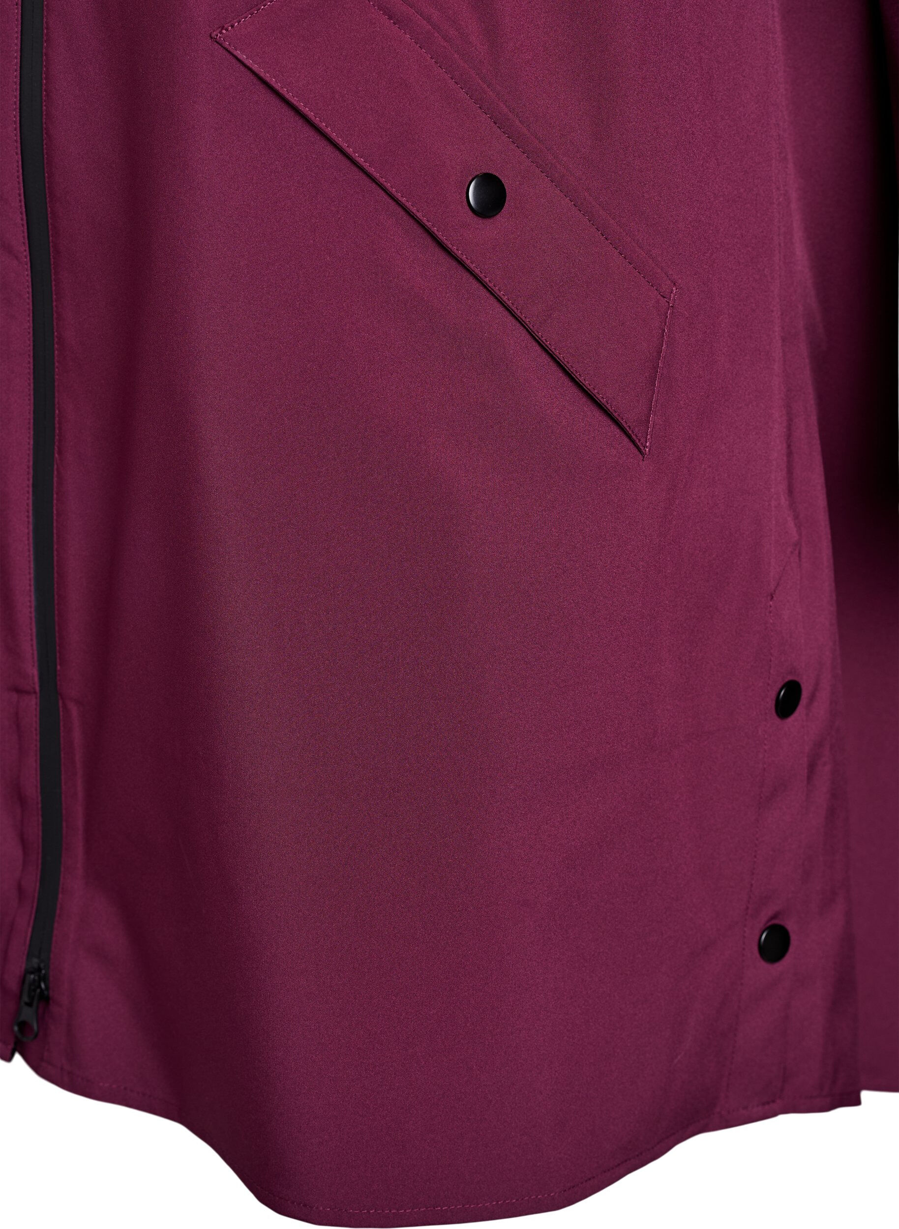 ZizziVeste de pluie avec poches et capuche, Bordeaux fonc&eacute;, Packshot image number 3