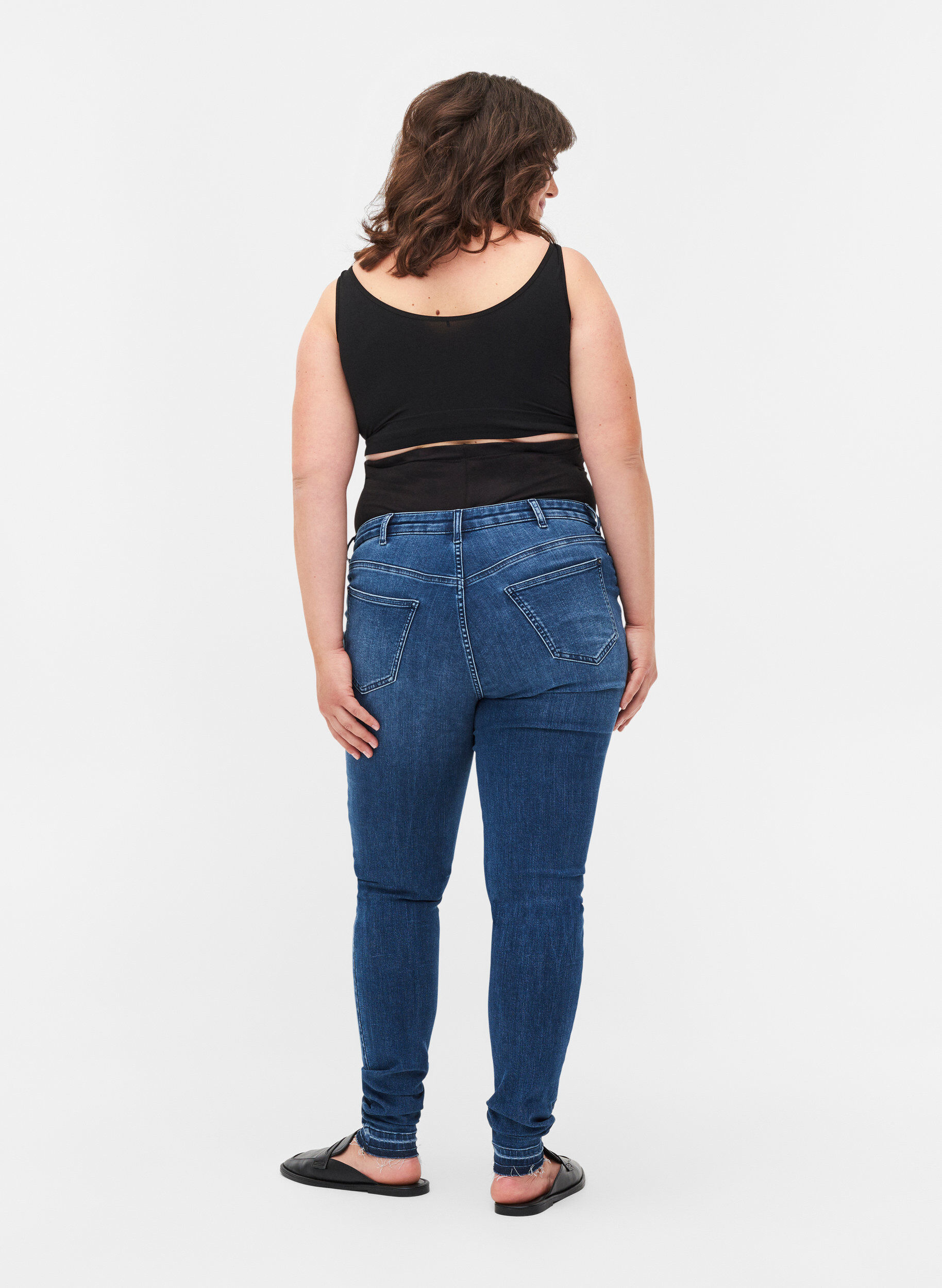 Zizzi Jean de grossesse Amy, Blue denim, Model image number 1