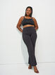 Uitlopende trainingsbroek met hoge taille, Zwart, Model image number 1