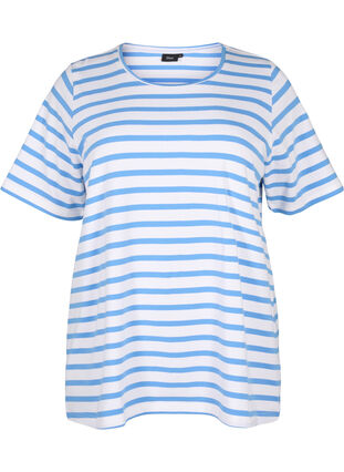 T-shirt rayé en coton biologique, Marina Stripe, Packshot image number 0
