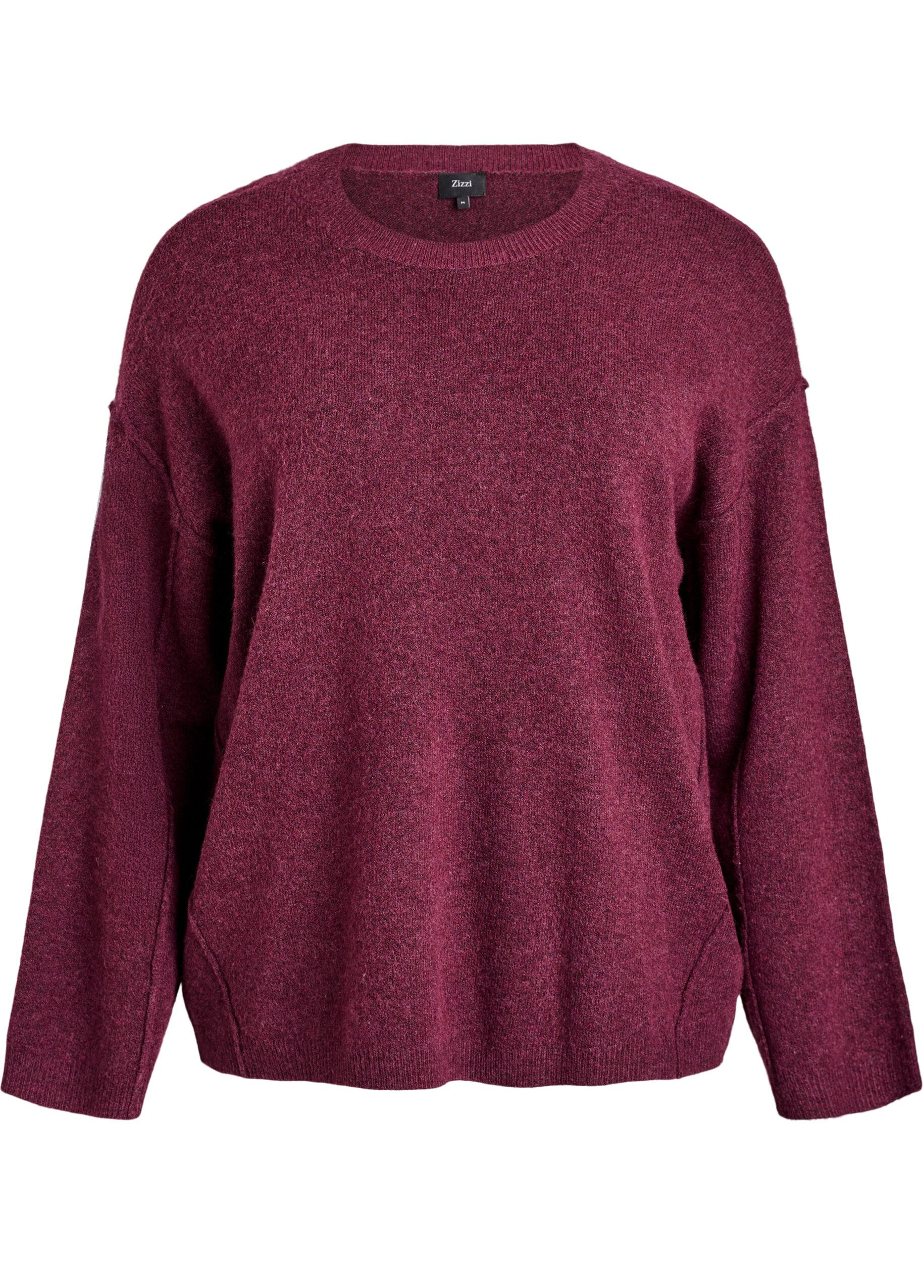 Pull ample en maille avec coutures apparentes