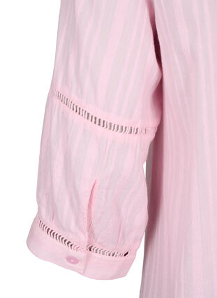 Katoen-viscosemix jurk met 3/4 mouwen, Almond Blossom, Packshot image number 3