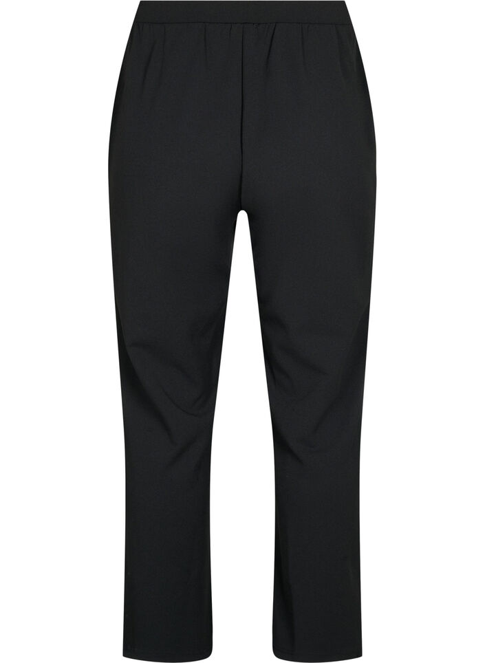 Broek met straight fit, Zwart, Packshot image number 1
