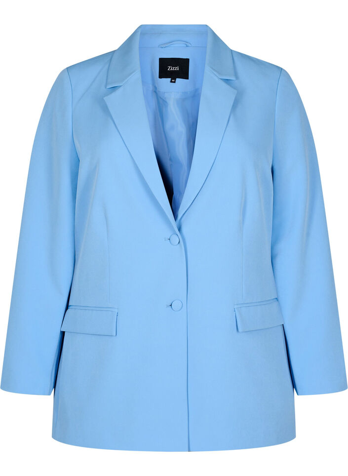 Blazer classique avec fermeture boutonn&eacute;e, Bleu Clair, Packshot image number 0
