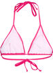 Haut de bikini forme triangle de couleur unie, Rose, Packshot image number 1