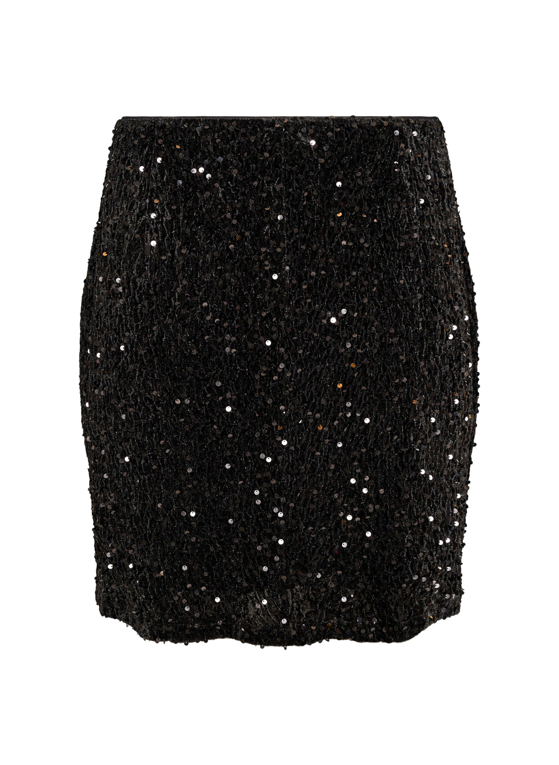 ZizziJupe courte &agrave; sequins, Marron, Packshot image number 1