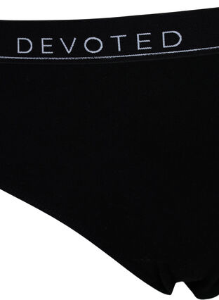 Culotte en coton à taille régulière, Black, Packshot image number 2