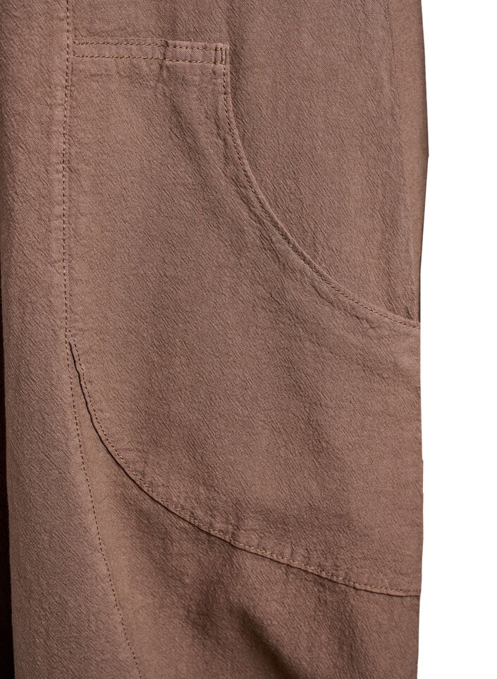 Robe en coton &agrave; manches courtes, Marron, Packshot image number 3
